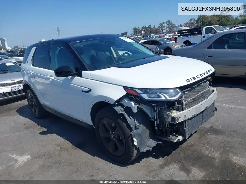 2022 Land Rover Discovery Sport S VIN: SALCJ2FX3NH905800 Lot: 42548536