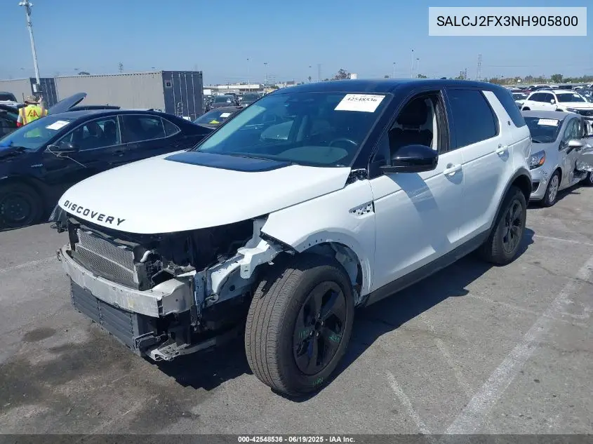 2022 Land Rover Discovery Sport S VIN: SALCJ2FX3NH905800 Lot: 42548536