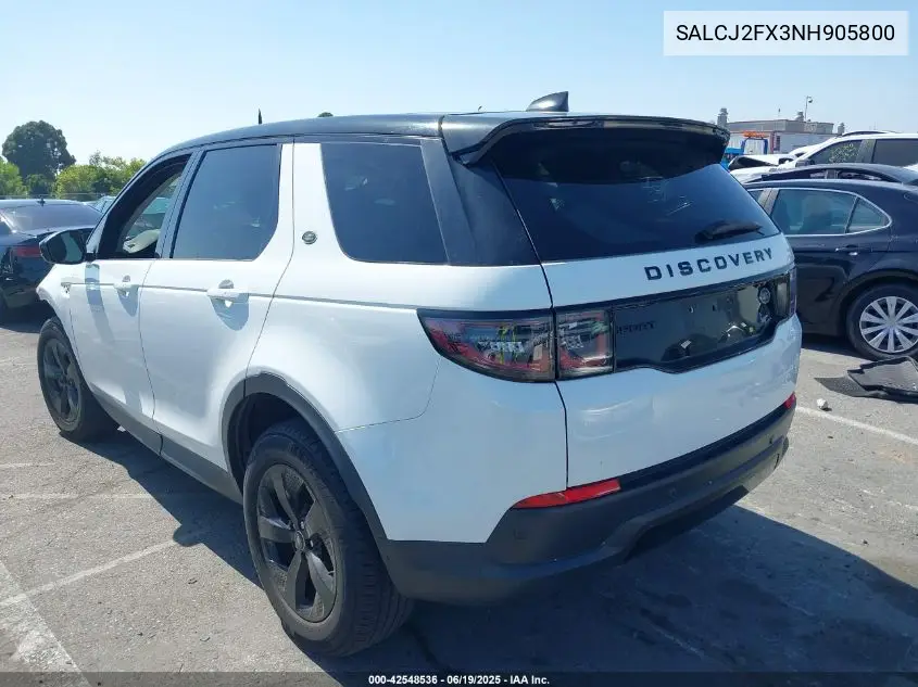 2022 Land Rover Discovery Sport S VIN: SALCJ2FX3NH905800 Lot: 42548536