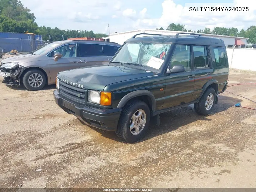 2000 Land Rover Discovery Series Ii Cloth/Series Ii Leather VIN: SALTY1544YA240075 Lot: 42609990