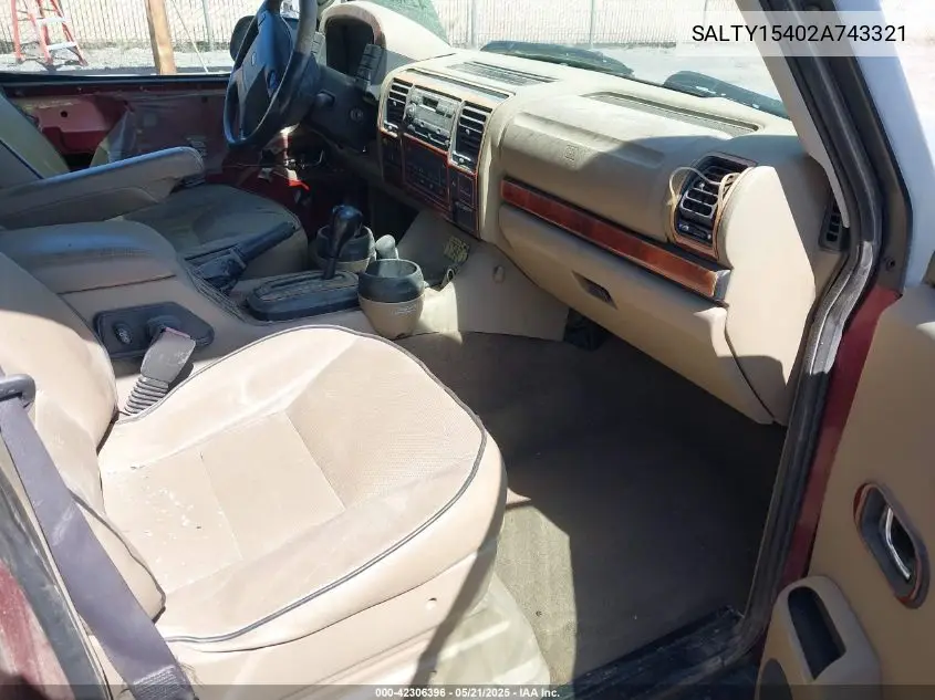 2002 Land Rover Discovery Series Ii Se VIN: SALTY15402A743321 Lot: 42306396