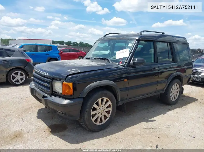 2002 Land Rover Discovery Series Ii Se VIN: SALTY15412A752111 Lot: 42522532
