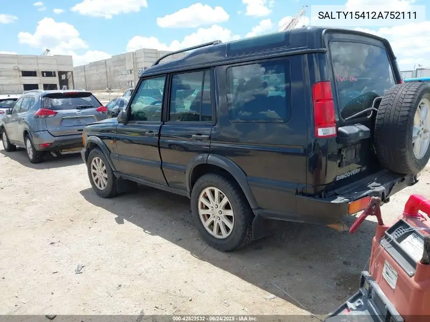 2002 Land Rover Discovery Series Ii Se VIN: SALTY15412A752111 Lot: 42522532
