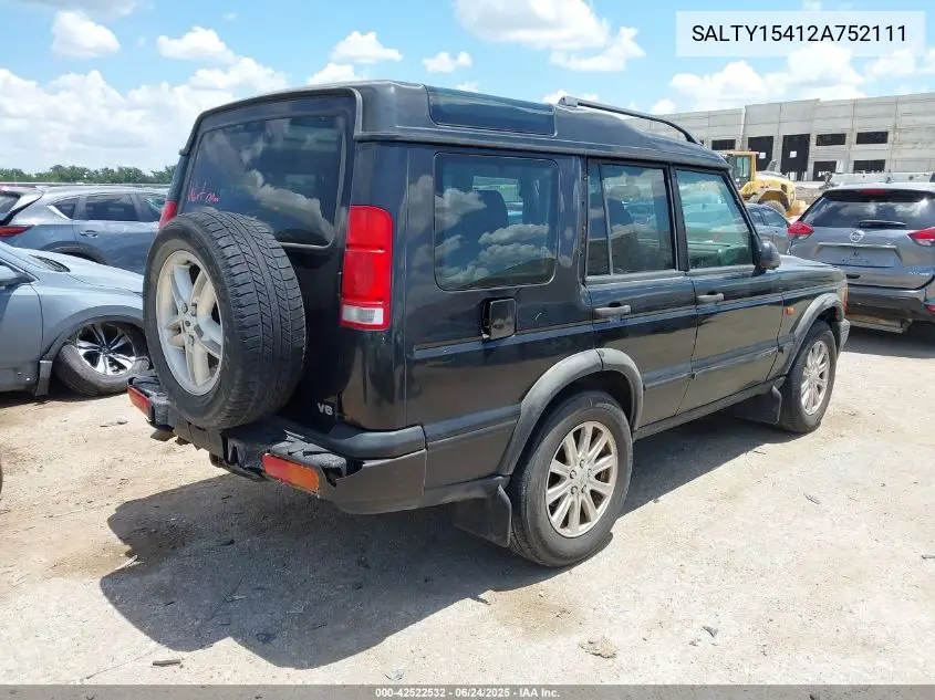 2002 Land Rover Discovery Series Ii Se VIN: SALTY15412A752111 Lot: 42522532