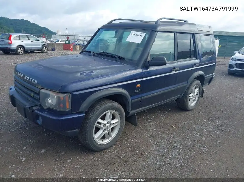 2003 Land Rover Discovery Se VIN: SALTW16473A791999 Lot: 42540940