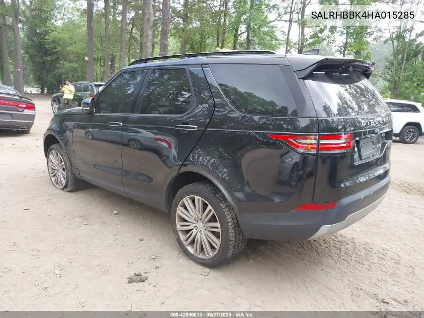 2017 Land Rover Discovery Hse Luxury VIN: SALRHBBK4HA015285 Lot: 42606013