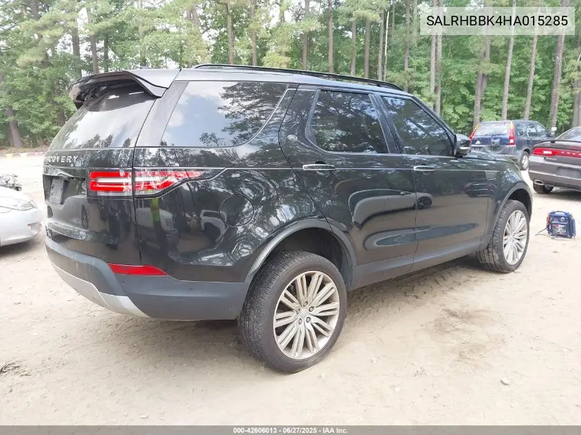 2017 Land Rover Discovery Hse Luxury VIN: SALRHBBK4HA015285 Lot: 42606013