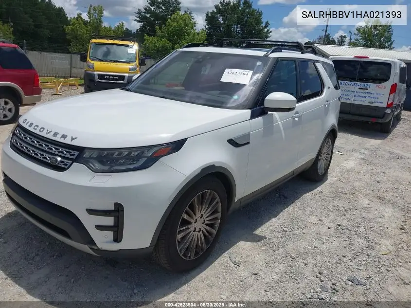 2017 Land Rover Discovery Hse Luxury VIN: SALRHBBV1HA021393 Lot: 42623504