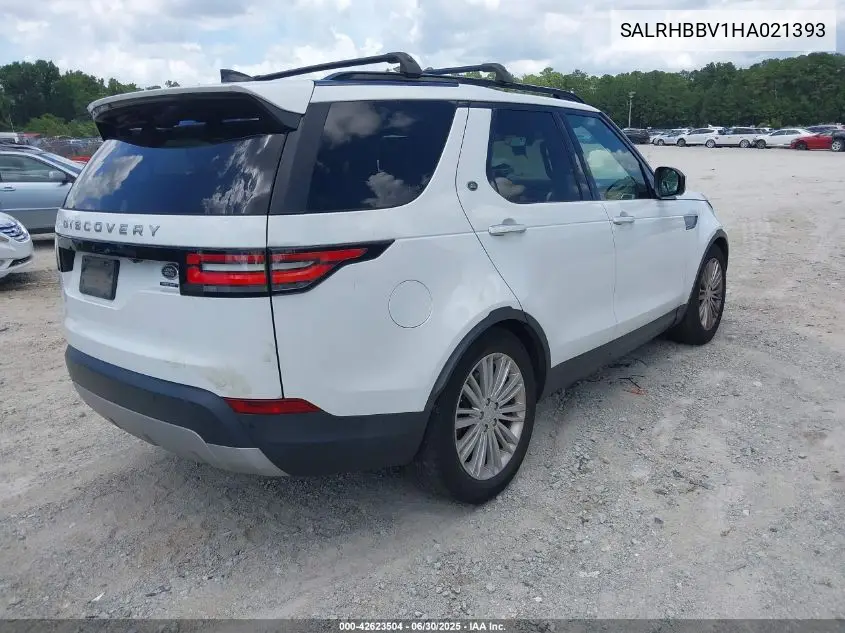 2017 Land Rover Discovery Hse Luxury VIN: SALRHBBV1HA021393 Lot: 42623504