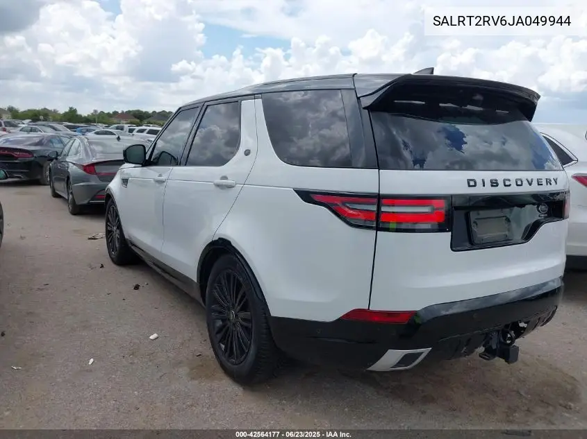 2018 Land Rover Discovery Hse Luxury VIN: SALRT2RV6JA049944 Lot: 42564177