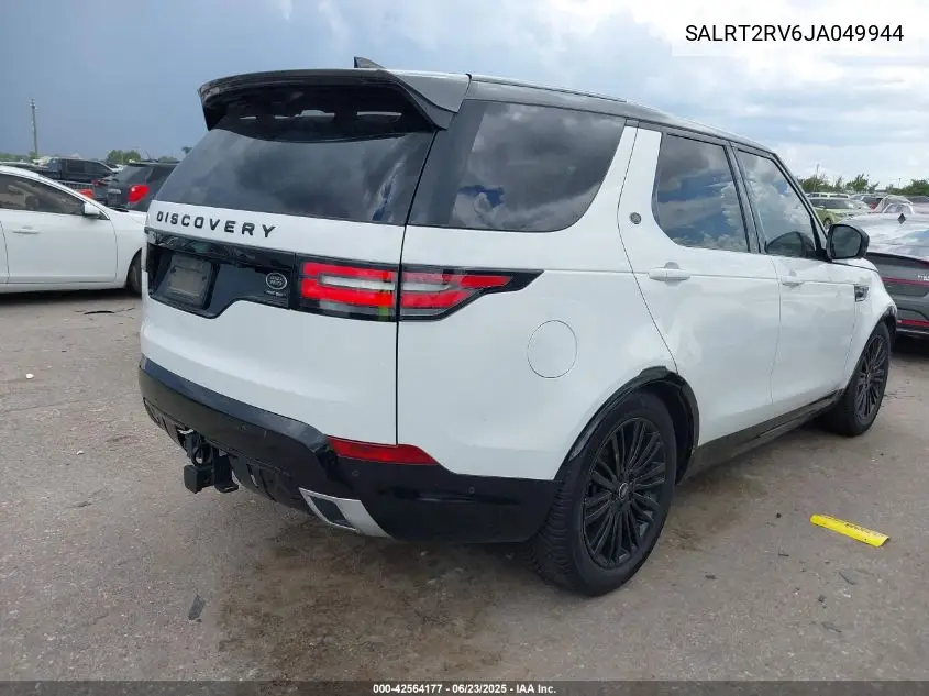 2018 Land Rover Discovery Hse Luxury VIN: SALRT2RV6JA049944 Lot: 42564177