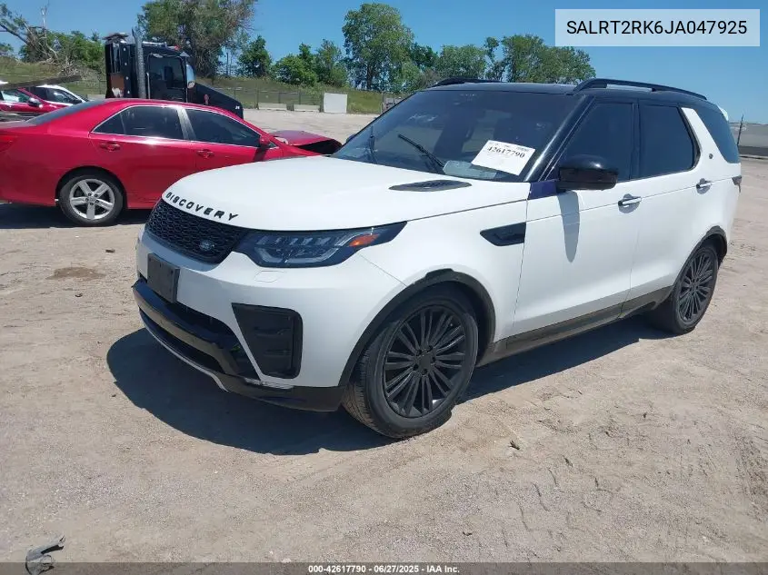 2018 Land Rover Discovery Hse Luxury VIN: SALRT2RK6JA047925 Lot: 42617790
