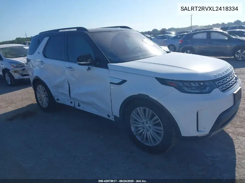 2020 Land Rover Discovery Hse Luxury VIN: SALRT2RVXL2418334 Lot: 42575017