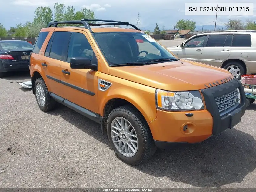 2008 Land Rover Lr2 Se VIN: SALFS24N38H011215 Lot: 42138985