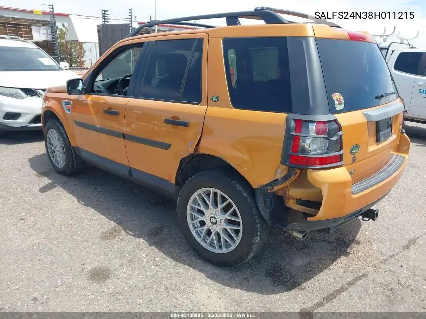 2008 Land Rover Lr2 Se VIN: SALFS24N38H011215 Lot: 42138985