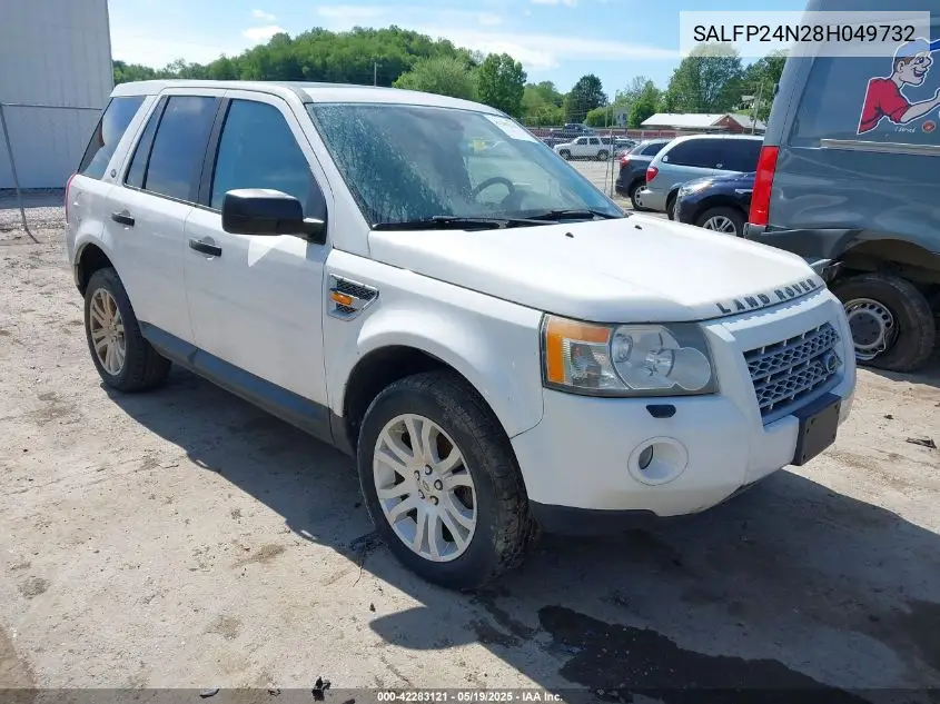 2008 Land Rover Lr2 Se VIN: SALFP24N28H049732 Lot: 42283121