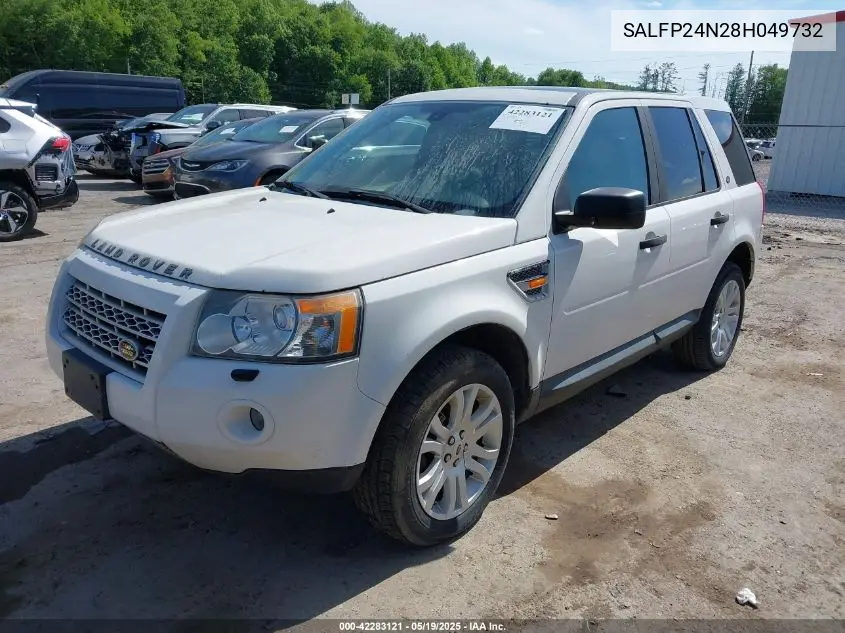 2008 Land Rover Lr2 Se VIN: SALFP24N28H049732 Lot: 42283121