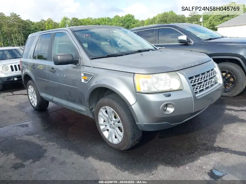 2008 Land Rover Lr2 Se VIN: SALFP24N58H045769 Lot: 42398709