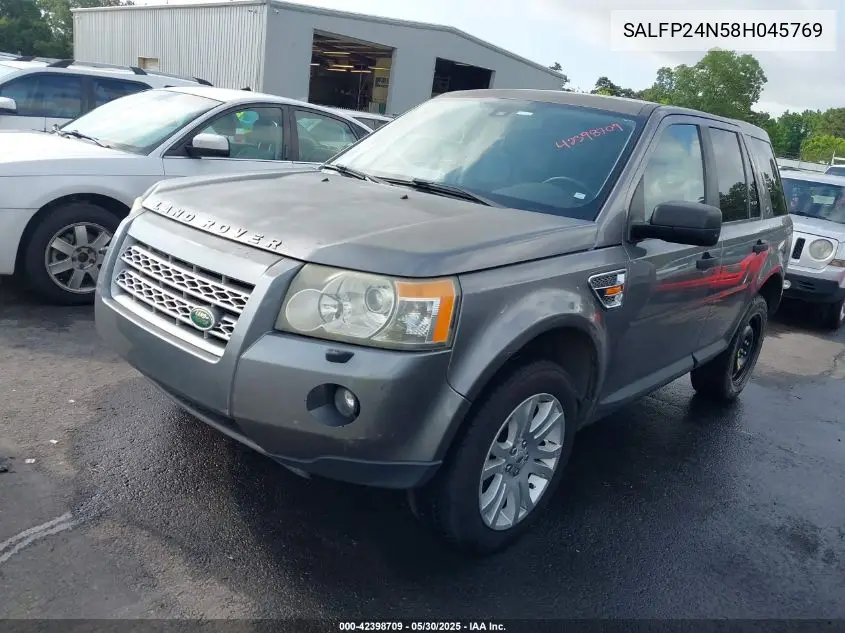 2008 Land Rover Lr2 Se VIN: SALFP24N58H045769 Lot: 42398709