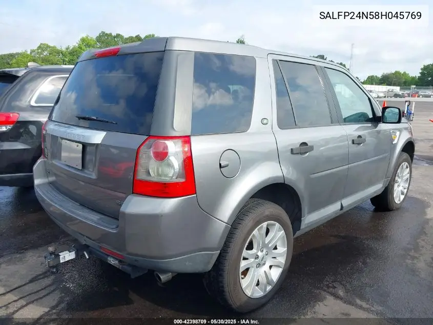 2008 Land Rover Lr2 Se VIN: SALFP24N58H045769 Lot: 42398709