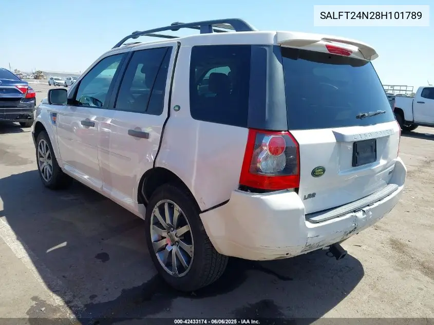 2008 Land Rover Lr2 Hse VIN: SALFT24N28H101789 Lot: 42433174