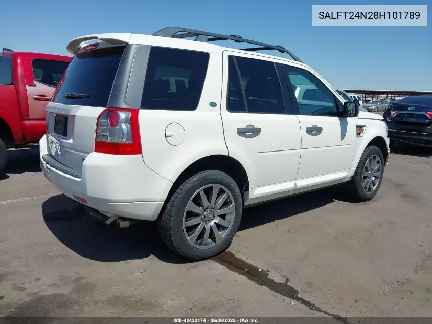 2008 Land Rover Lr2 Hse VIN: SALFT24N28H101789 Lot: 42433174