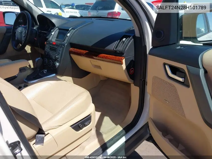 2008 Land Rover Lr2 Hse VIN: SALFT24N28H101789 Lot: 42433174