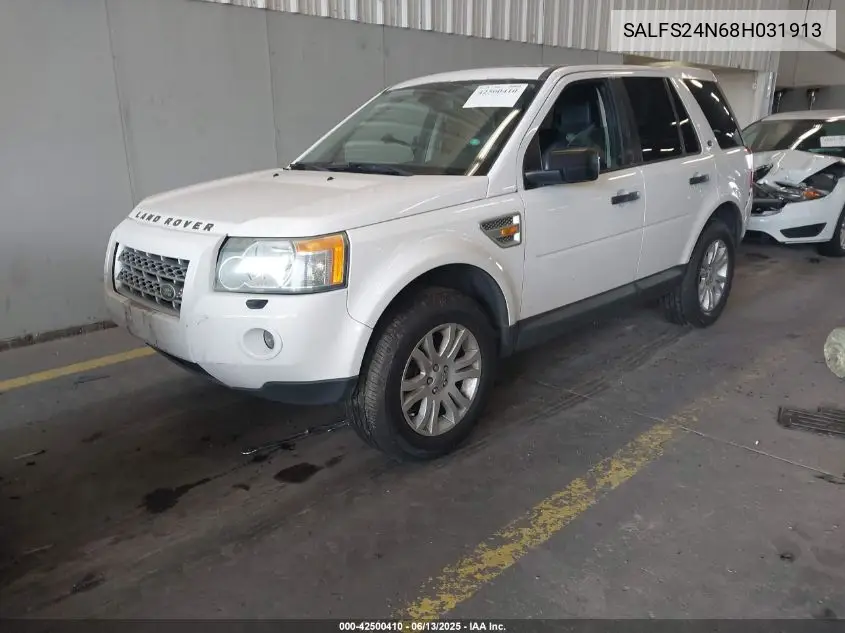2008 Land Rover Lr2 Se VIN: SALFS24N68H031913 Lot: 42500410