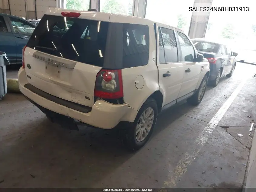2008 Land Rover Lr2 Se VIN: SALFS24N68H031913 Lot: 42500410