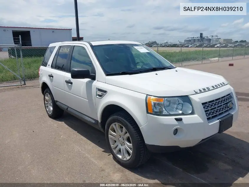 2008 Land Rover Lr2 Se VIN: SALFP24NX8H039210 Lot: 42528039
