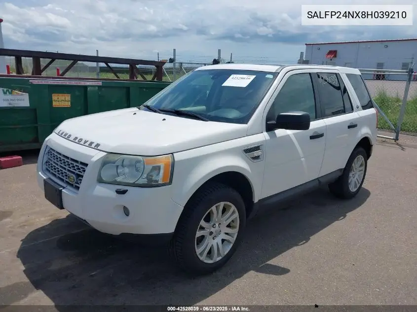 2008 Land Rover Lr2 Se VIN: SALFP24NX8H039210 Lot: 42528039
