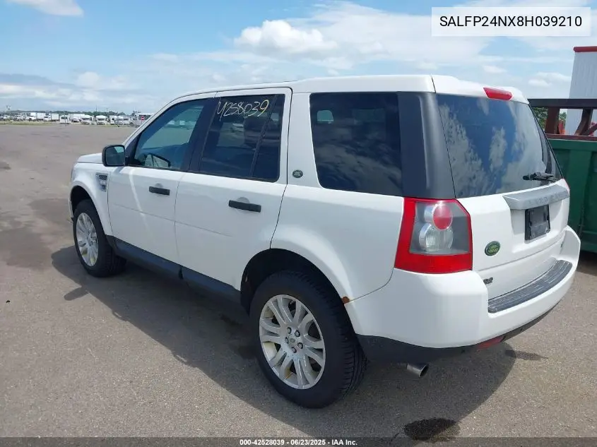 2008 Land Rover Lr2 Se VIN: SALFP24NX8H039210 Lot: 42528039
