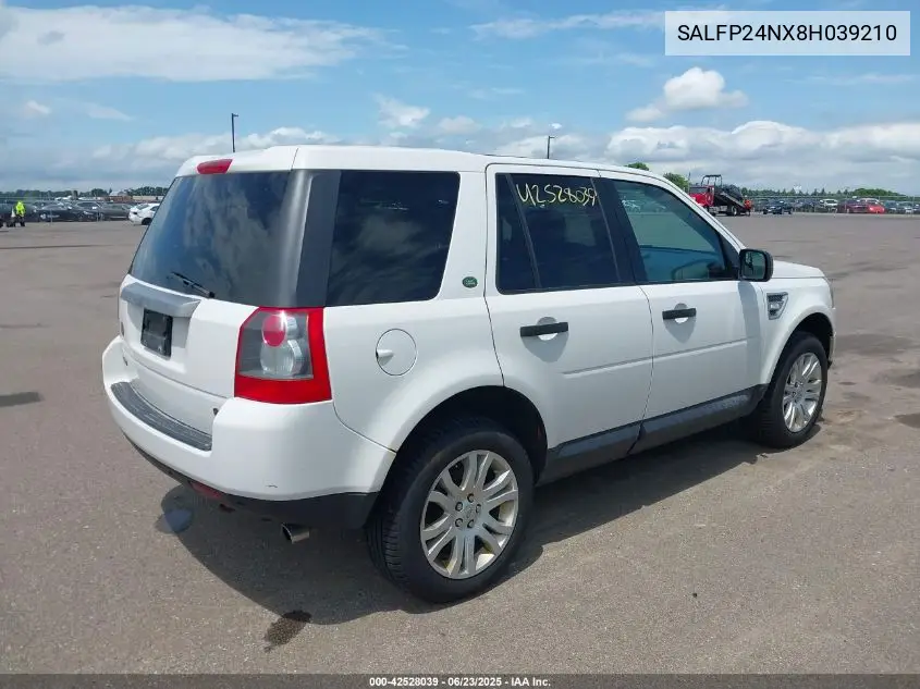 2008 Land Rover Lr2 Se VIN: SALFP24NX8H039210 Lot: 42528039