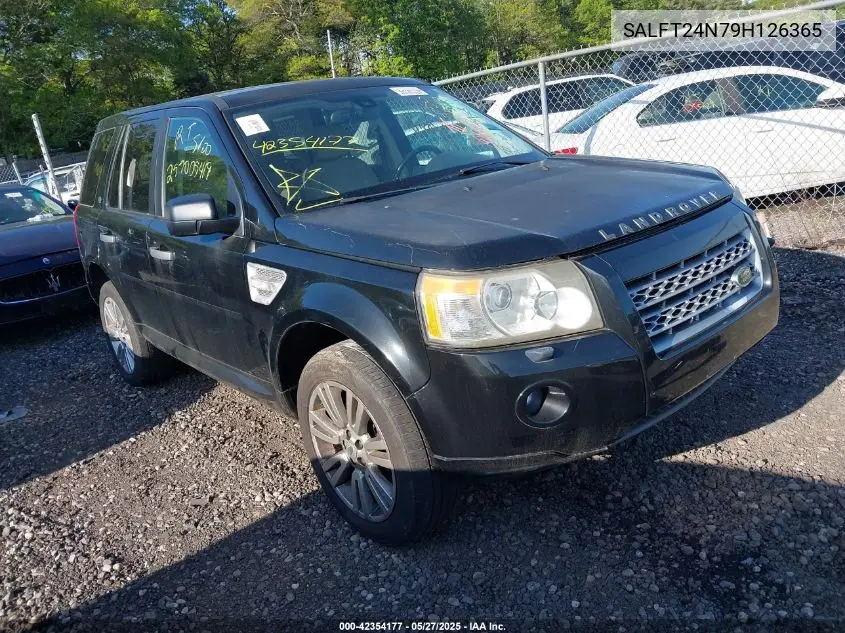 2009 Land Rover Lr2 Hse VIN: SALFT24N79H126365 Lot: 42354177