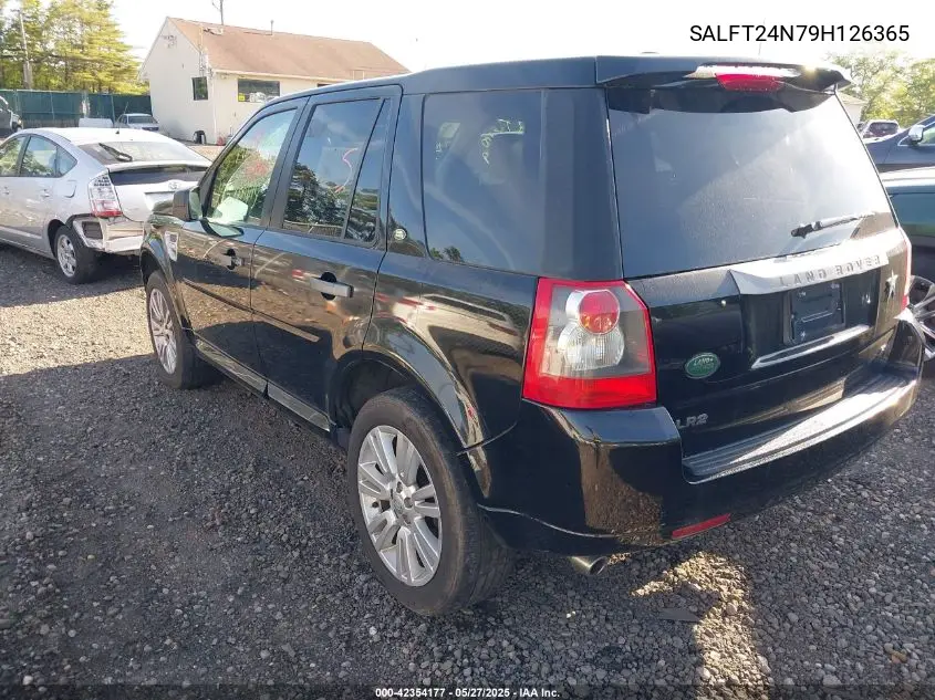 2009 Land Rover Lr2 Hse VIN: SALFT24N79H126365 Lot: 42354177