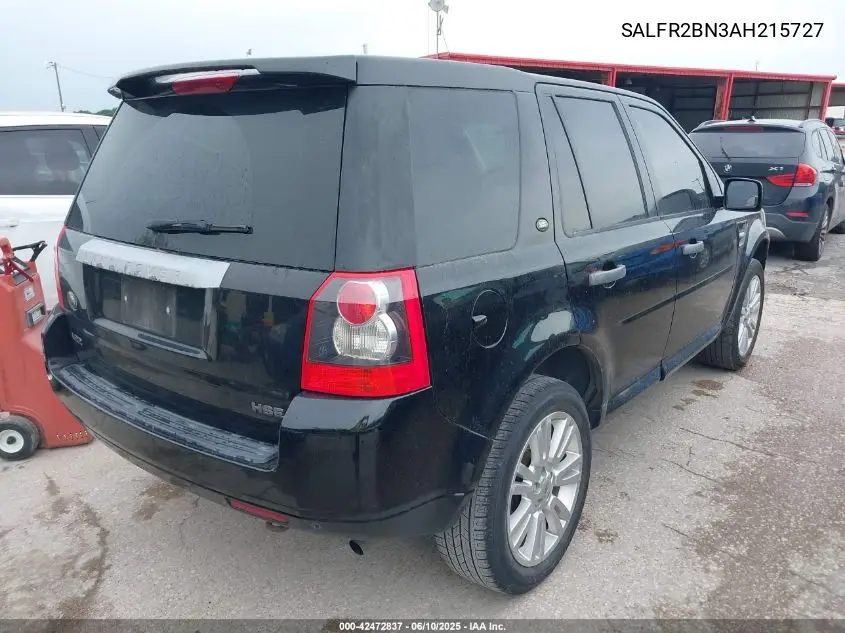 2010 Land Rover Lr2 Hse VIN: SALFR2BN3AH215727 Lot: 42472837