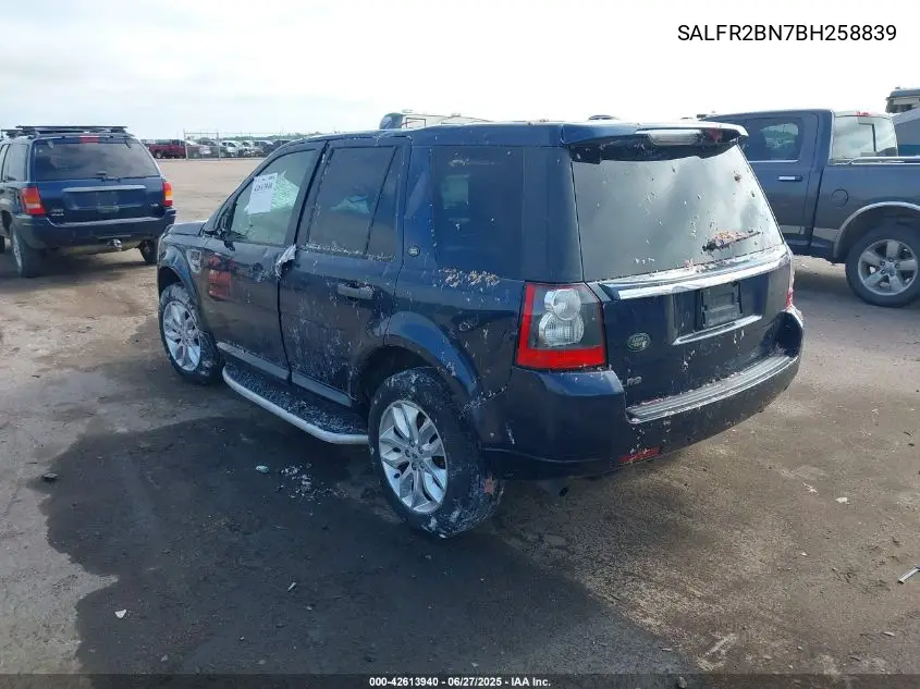 2011 Land Rover Lr2 VIN: SALFR2BN7BH258839 Lot: 42613940