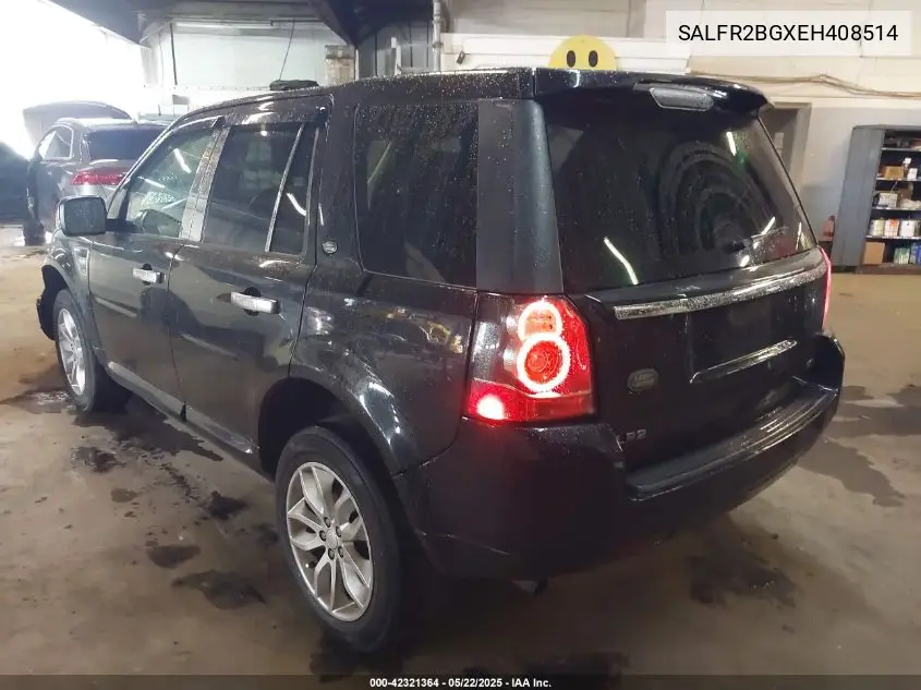 2014 Land Rover Lr2 VIN: SALFR2BGXEH408514 Lot: 42321364