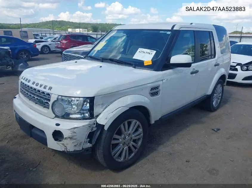 2010 Land Rover Lr4 VIN: SALAK2D47AA523883 Lot: 42563983