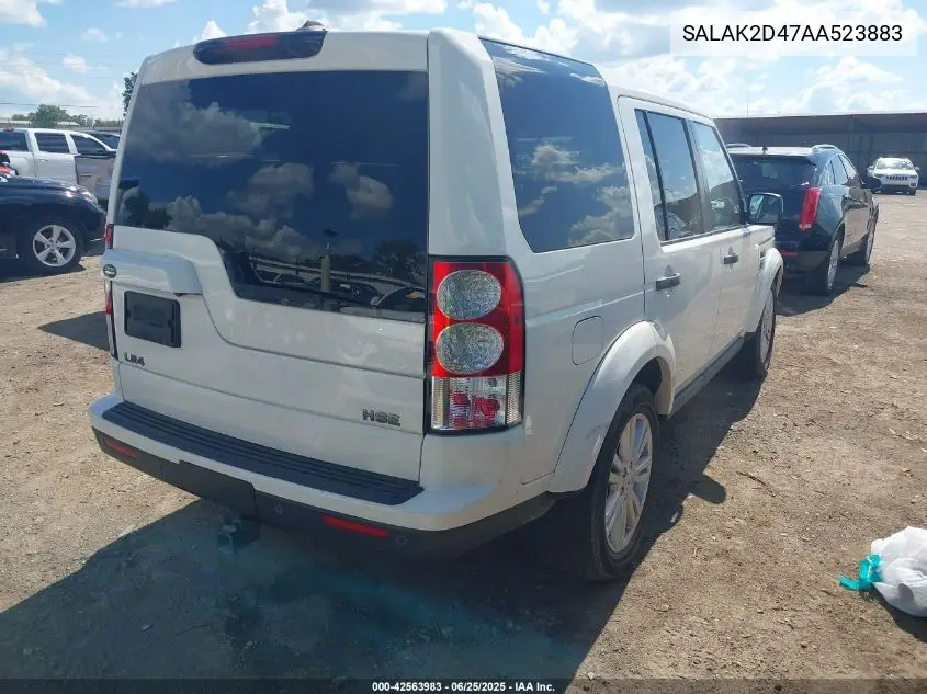2010 Land Rover Lr4 VIN: SALAK2D47AA523883 Lot: 42563983