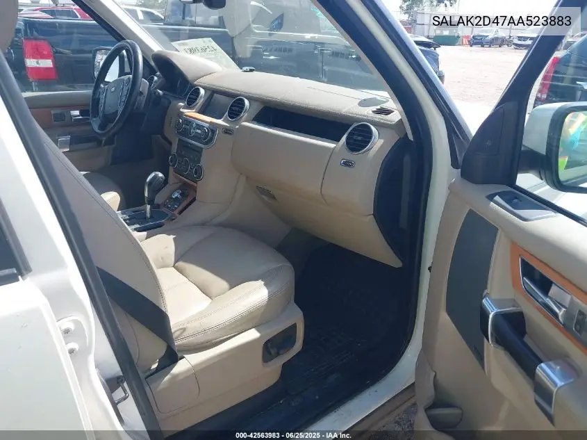 2010 Land Rover Lr4 VIN: SALAK2D47AA523883 Lot: 42563983