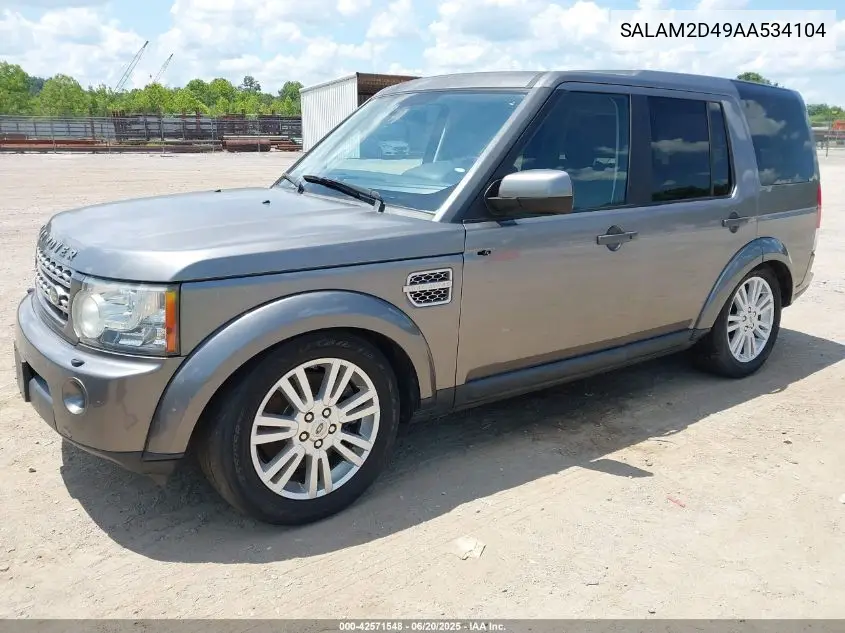2010 Land Rover Lr4 VIN: SALAM2D49AA534104 Lot: 42571548