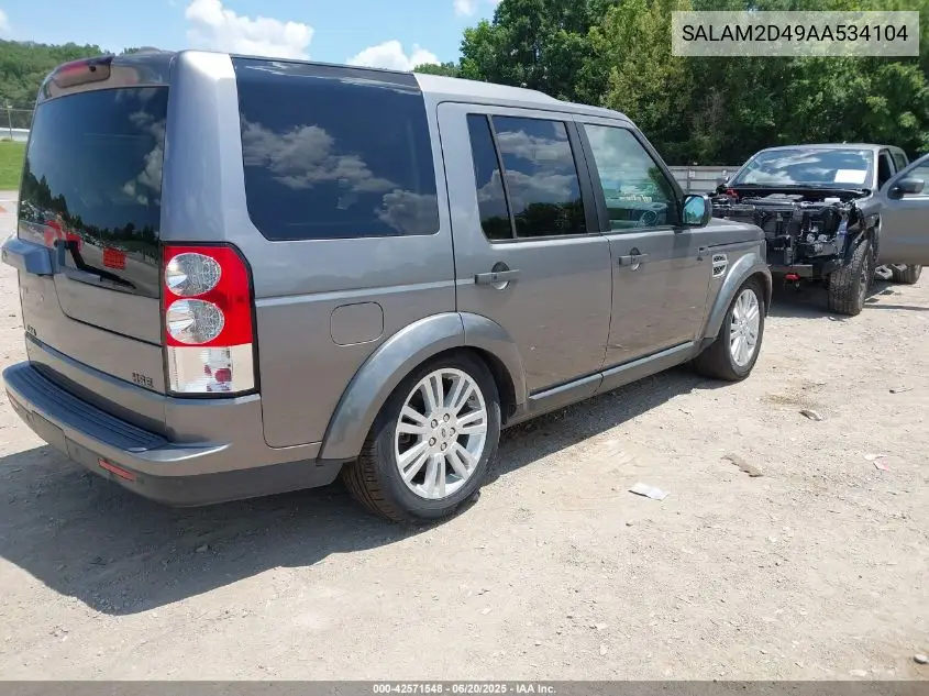 2010 Land Rover Lr4 VIN: SALAM2D49AA534104 Lot: 42571548