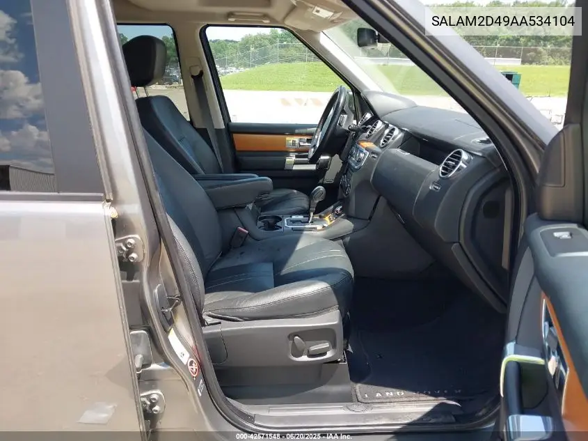 2010 Land Rover Lr4 VIN: SALAM2D49AA534104 Lot: 42571548