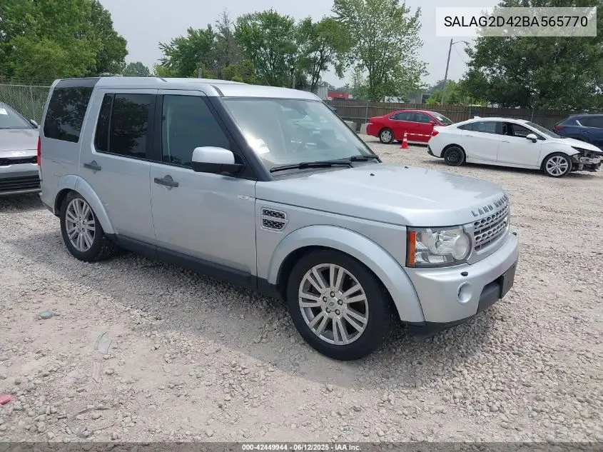 2011 Land Rover Lr4 VIN: SALAG2D42BA565770 Lot: 42449944