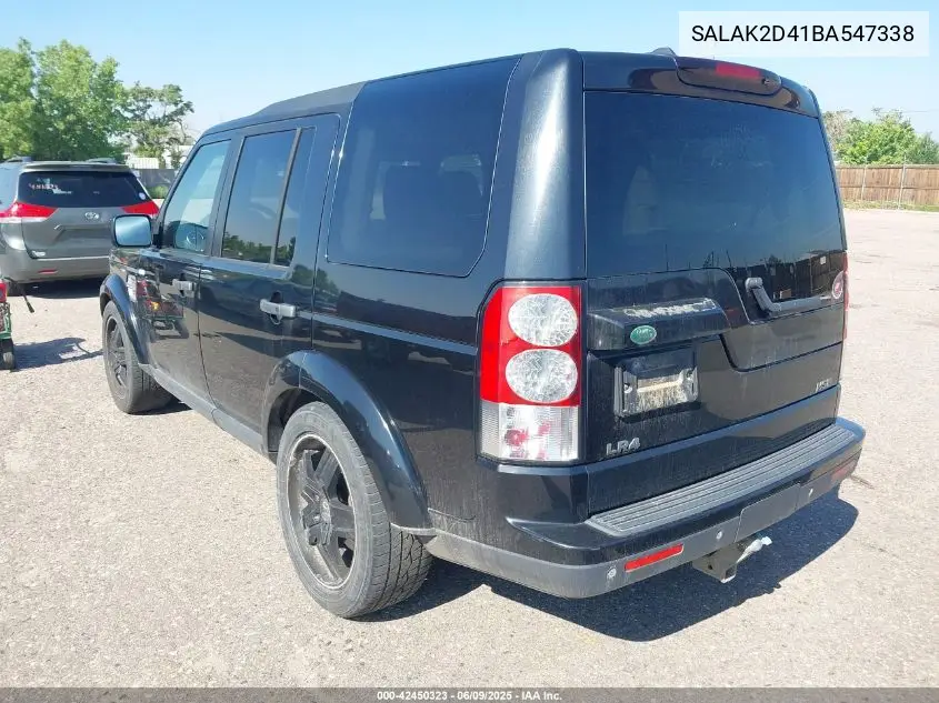 2011 Land Rover Lr4 VIN: SALAK2D41BA547338 Lot: 42450323