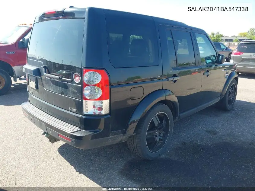 2011 Land Rover Lr4 VIN: SALAK2D41BA547338 Lot: 42450323