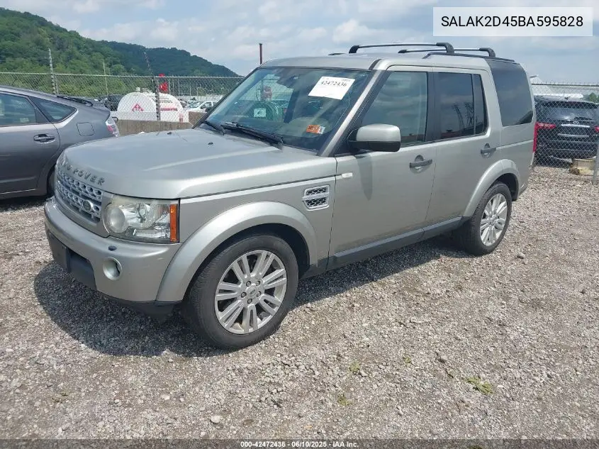 2011 Land Rover Lr4 VIN: SALAK2D45BA595828 Lot: 42472436
