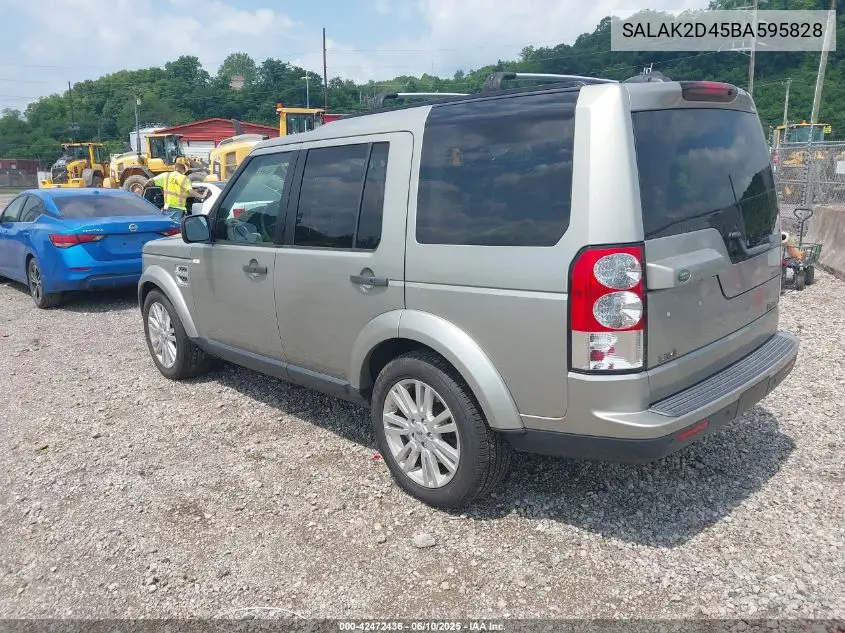 2011 Land Rover Lr4 VIN: SALAK2D45BA595828 Lot: 42472436