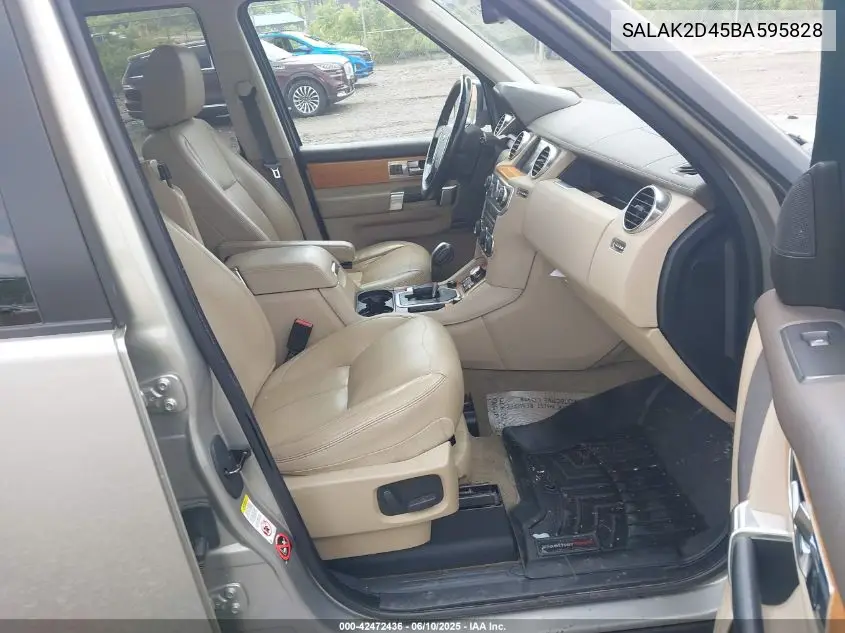 2011 Land Rover Lr4 VIN: SALAK2D45BA595828 Lot: 42472436